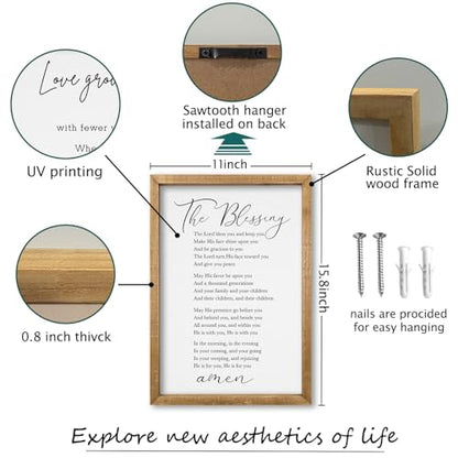 comurdyo The Blessing Bible Verse Wall Art, 16"×11", Wood - color: The Blessing (Wood), size: 16"L x 11"W