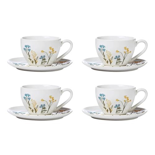 Lenox 896612 Wildflowers 8-Piece Espresso Cups & Saucers Set - style: Espresso Cup & Saucer Set