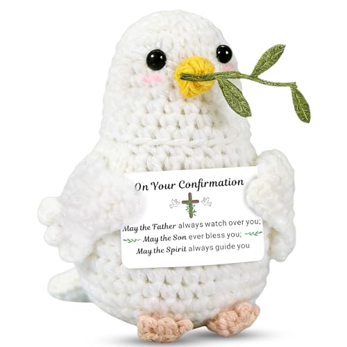 Confirmation Gifts for Women Men Religious Positive Handmade Dove Crochet - style: On Your Confirmation