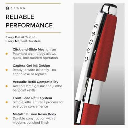 Cross Edge Formula Red Selectip Rollerball Pen, Medium Point, Black Ink - color: Red