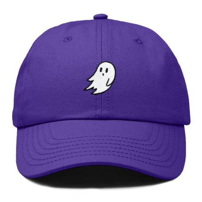 DALIX Ghost Embroidered Mens Womens Cotton Dad Hat Baseball Cap Adjustable - color: Purple
