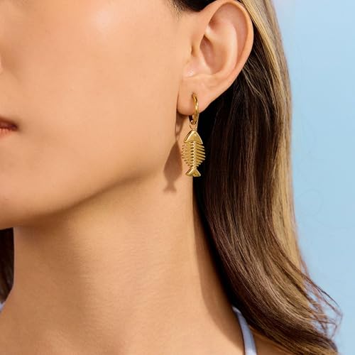 Gold Silver Hoop Earrings for Women - color: gold A