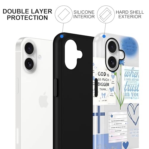 Cute Blue Jesus Christian Phone Case for iPhone 17 6.3'' - color: Blue, size: iPhone 17