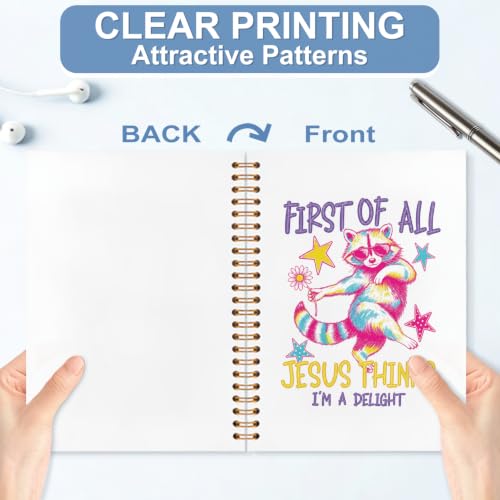 Funny Christian Raccoon Meme Notebook Journal for Women, 5.5x8.3 - color: white-Funny Christian Raccoon