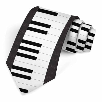 funny Ties for Men Business Novelty Men's Neckties for Festival Holiday Party Valentine's Day Wedding Christmas - color: Piano Keyboard