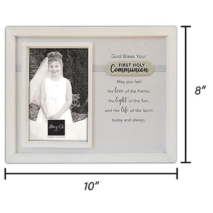 Abbey + CA Gift First Holy Communion Photo Frame, First Communion Gift for Boys and Girls, for 4-inch by 6-inch Photo