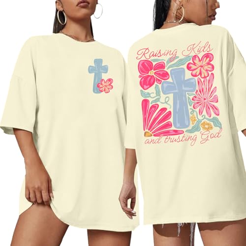 Christian Shirts for Women Jesus Shirt Christian Graphic Tees - color: Apricot-k, size: XX-Large