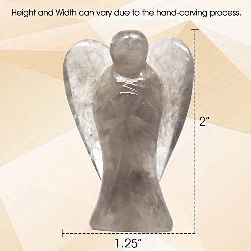 Nelson Creations 2 Inch Smoky Quartz Guardian Angel Figurine - color: Smoky Quartz