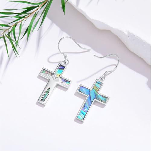 Mountain Mustard Seed Earrings for Women 925 Sterling Silver Lotus/Cross Dangle Drop Earring Christian Jewelry Outdoor Birthday Graduation Gifts - style: Mountain