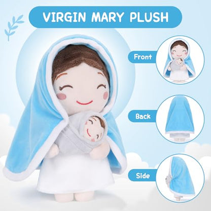 FunisFun Jesus Plush Virgin Mary Stuffed Animal Doll Ideal Gifts for Christian Church Religious Party Favors Christmas (Virgin Mary) - style: Virgin Mary
