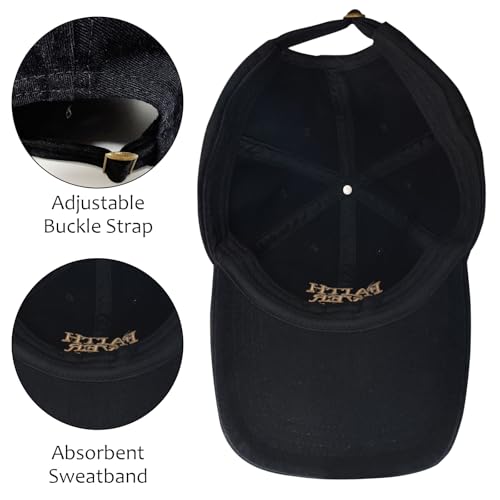 Faith Over Fear Hat for Men Women Embroidered Adjustable Cotton Christian Jesus Religious Faith Baseball Cap - color: Black