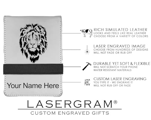 LaserGram Mini Padfolio with Notepad and Pen, Christian Cross, Personalized Engraving Included (White) - color: White