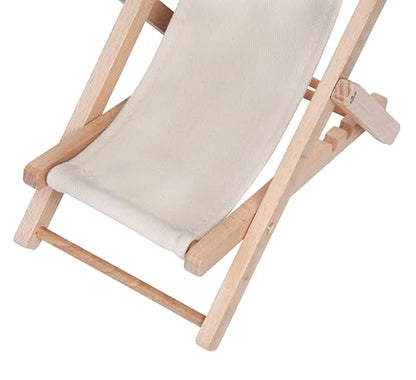 Foldable Wooden Cell Phone Stand, Phone Holder for Desk - color: Beige