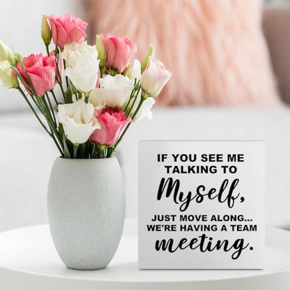 Funny Office Supplies Rustic Desk Decor White Wooden Box Sign - color: White0376