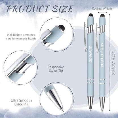 Zonon 12 Pcs Inspirational Pens, Motivational Ballpoint Pen Gifts for Women - color: Morandi, style: Boss Lady