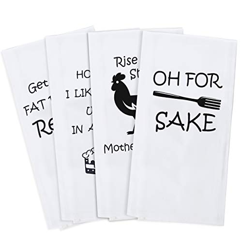 Cotton Kitchen Towel Decorative Set - Funny Hand, Dish or Tea Towels for Any Decor, Gift for Housewarming, Hostess, Christmas, Mothers Day, Birthday - size: Funny Sayings