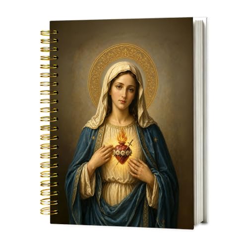 Christian Virgin Mary Spiral Notebook 5.5 x 8.3 Inch - color: White YS-3