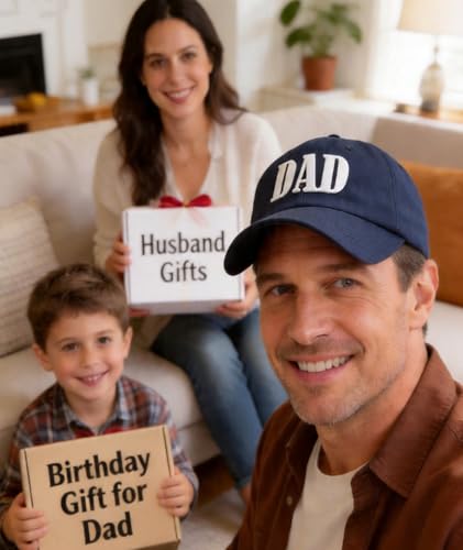 Dad Hats for Men, 3D Embroidered Dad Baseball Cap - color: Navy Blue