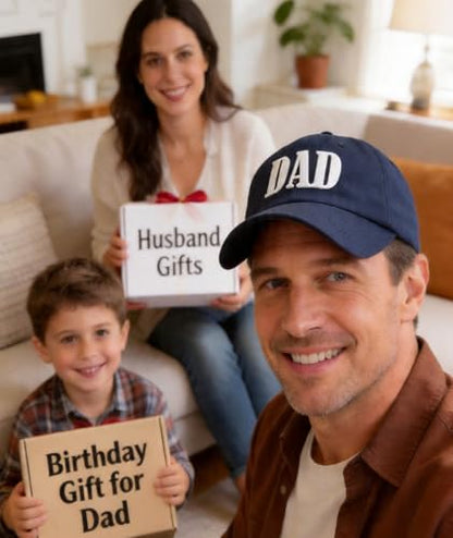 Dad Hats for Men, 3D Embroidered Dad Baseball Cap - color: Navy Blue