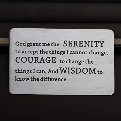 TGBJE Inspirational Wallet Card Inspirational Christian Bible Verse Gift Religious Gift Serenity Prayer Gift God Grant Me The Serenity to Accept The Things Gift - color: SERENITY Wallet Card