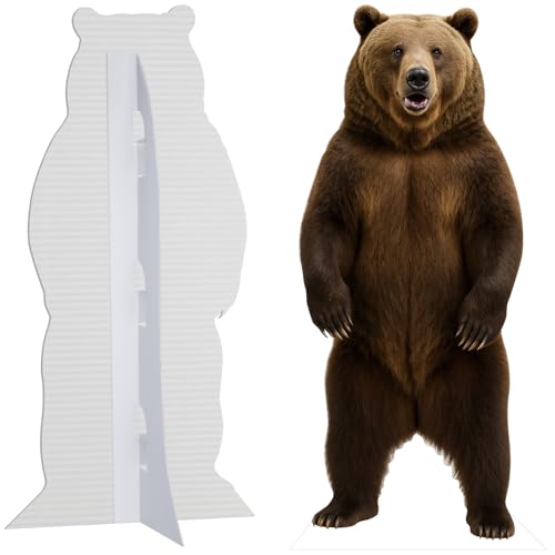 Bear 1FT Life Size Cardboard Cutout, Safari, Alaskan Animals - color: Bear, size: 1FT