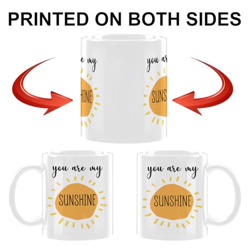 You Are My Sunshine White Ceramic Coffee Mug Gifts, Cute Sunshine Gifts - color: My Sunshine