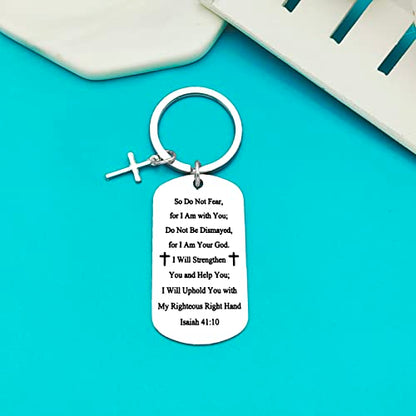Xiahuyu Christian Keychain - Bible Verse Baptism & Communion Gift - Inspirational Religious Gifts for Women & Men - color: Christian-9