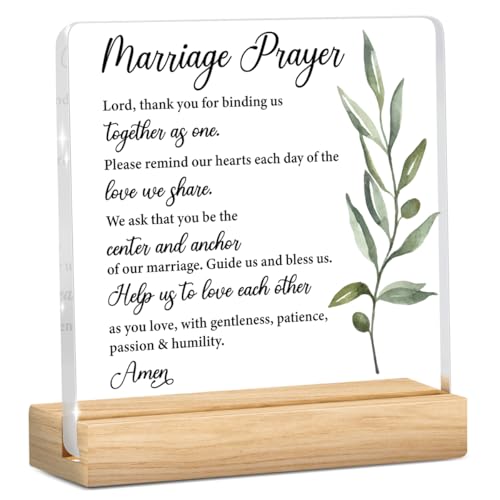 Wedding Gifts for Couples 2026, Bridal Shower Gifts for Bride to Be, Marriage Prayer Plaque, Married Couples Anniversary, Marriage Blessing Gifts, Bride, Groom - Mr & Mrs - color: Marryprayer