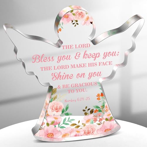 Gerrii Christian Gifts Women Angels Spiritual Desk Decor, Floral Angle - style: Floral Angle