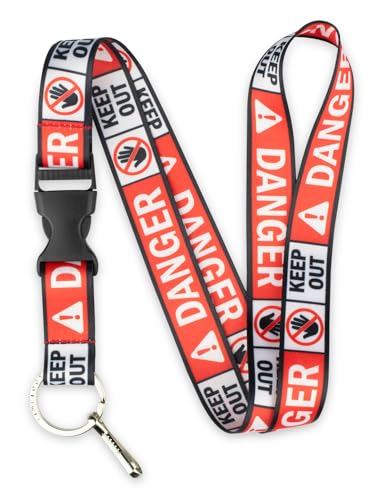 Limeloot Lanyard – Soft Neck Lanyard with Quick Release & Key Ring – ID Badge Holder & Keychain Lanyard for Men & Women - color: Danger