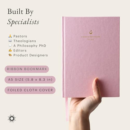 5-Minute Devotional Journal for Women: Daily Christian Scripture Reflections, Guided Prompts & Prayer | Build Faith in Just 5 Minutes a Day | 218 Pages, 110gsm Paper (Pink) - color: Pink