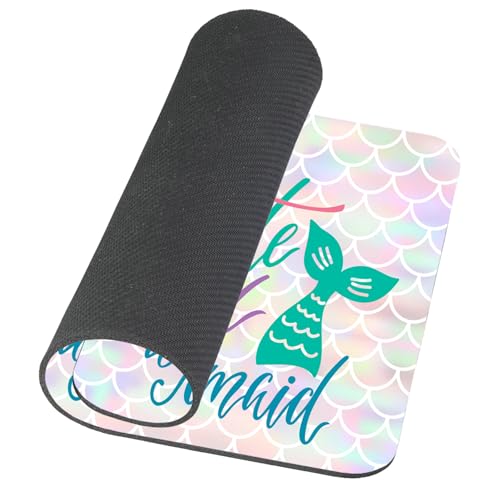 TSSOHU Every Salty Pirate Needs a Mermaid Inspirational Quote Mouse Pad for Office Computers&Laptop with Designs Printed, Non-Slip Rubber Base Mousepad Gaming Mouse Pads,9.5x7.9x0.12 Inch, WMJMP2438 - color: WMJ138