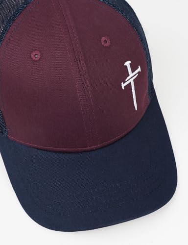 Christian Jesus Cross Hat - Faith Hats for Men Women - Religious Gifts for Thanksgiving Christmas - color: Cross/Burgundy