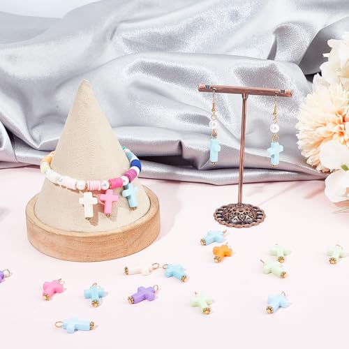 SUNNYCLUE 1 Box 150 Pcs Small Acrylic Cross Charms Plastic Cross Charms Bulk Little Colorful Candy Color Cute Festivals Easter Pendants for Jewelry Making DIY Crafts Necklace Bracelet Earrings - style: Cross 1