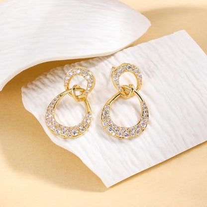 18K Gold Plated Hoop Earrings for Women, NICKEL-FREE & HYPOALLERGENIC, Timeless Jewelry Gift - color: gold