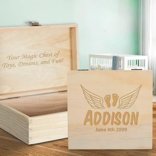 Personalized Baby Memory Box, Newborn & Baby Shower, Gift for Boys or Girls - style: 11. New Born Baby Designs