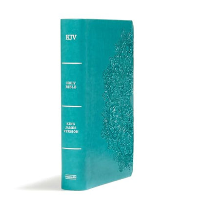 KJV Large Print Personal Size Reference Bible, Teal LeatherTouch Indexed, KJV Holy Bible, Red Letter, Pure Cambridge Text, Presentation Page, Cross-References, Full-Color Maps