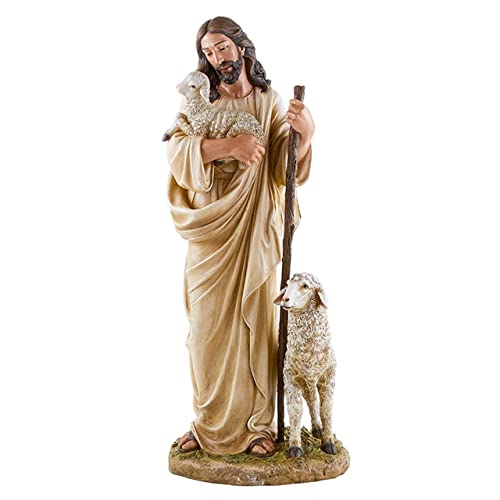 Trinity Church Supply Good Shepherd Statue Christian Religious Tabletop Figurine, 24 Inch Height