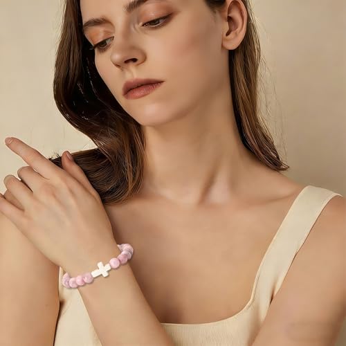 Aelciyue Teacher Appreciation Gifts for Women Thank You Birthday Xmas Valentines Day Gifts for Teachers Bracelets for Women - style: Cross