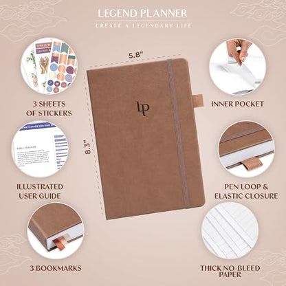 Legend Bible Study Journal for Women, Guide Notebook for Notes Terracotta - color: Dark Terracota