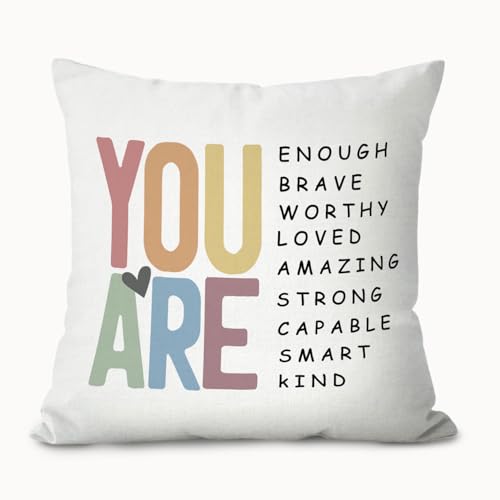 Boho Classroom Decor Throw Pillows,Kids Room Pillow Covers 18x18 - color: Brave