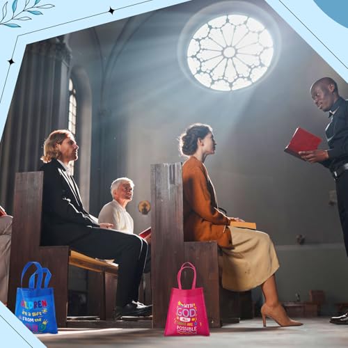 Sweetude 48 Pcs Christian Gift Bags Bulk, Bible Verse Gift Bags for Kid - color: Colourful, style: Kids