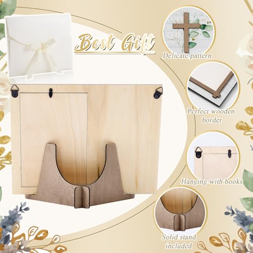Baptism Gifts for Boys Girls, Baptism Photo Frame with Gift Box, Leaf - style: Leaf