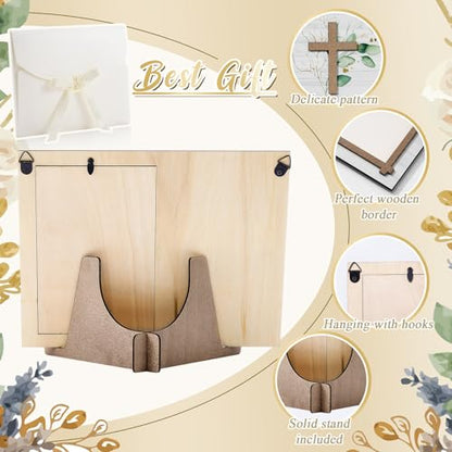 Baptism Gifts for Boys Girls, Baptism Photo Frame with Gift Box, Leaf - style: Leaf