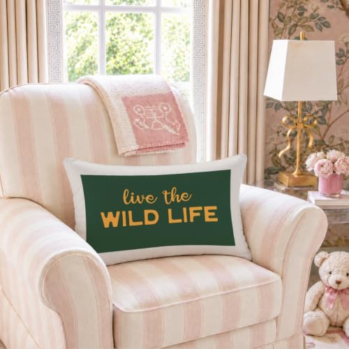 Boys Room Decor Live The Wild Life 12x20 Pillow Cover - color: Live the Wild Life