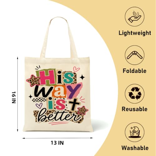 Faith Canvas Tote Bag, Christian Gifts for Women Mama Sister Inspirational Bible Verse Birthday Christmas - color: Bible Verse 881