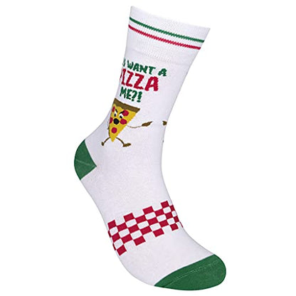 FUNATIC Socks with Funny and Profane Sayings, Sarcastic Gift for Men Women - color: You Want a Pizza Me?