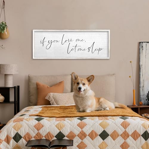TQianJiang If You Love Me Let Me Sleep Sign 40"×15", White - color: If You Love Me Let Me Sleep (White), size: 40"L x 15"W