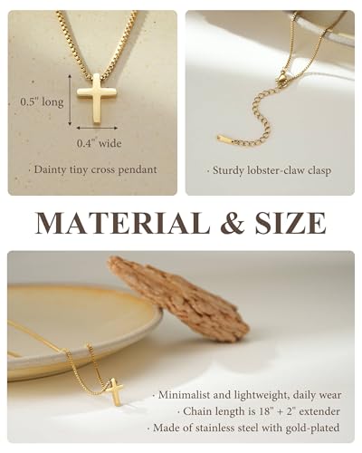 Tarsus Cute Tiny Cross Necklace - Always Remember You Are Loved - Christian Gifts Easter Stuffers Birthday Jewelry Inspirational Gifts for Teen Girls & Women - style: Always Remember You Are