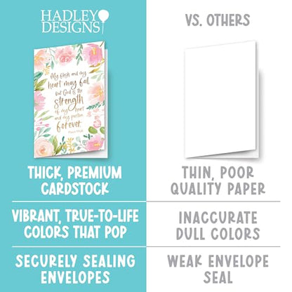 24 Religious Sympathy Cards with Envelopes Christian Sympathy Cards Bulk - style: Floral Pink Blush 24 pcs